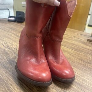 Franco Fortini Red Ankle Boots